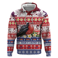 Kiribati Christmas Zip Hoodie Frigatebird Santa Tekeraoi n te Kiritimati - Polynesian Pride