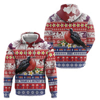 Kiribati Christmas Zip Hoodie Frigatebird Santa Tekeraoi n te Kiritimati - Polynesian Pride