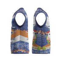 Marshall Islands Christmas Knitted V-Neck Vest Beachy Santa Monono ilo raaneoan Nejin - Polynesian Pride