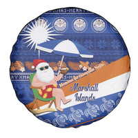 Marshall Islands Christmas Spare Tire Cover Beachy Santa Monono ilo raaneoan Nejin - Polynesian Pride