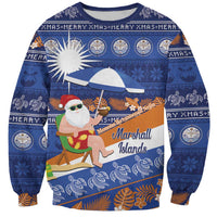 Marshall Islands Christmas Sweatshirt Beachy Santa Monono ilo raaneoan Nejin - Polynesian Pride