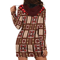 Samoa Siapo Hoodie Dress Tapa Pattern Mix Ula Fala Hibiscus LT14 - Polynesian Pride