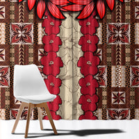 Samoa Siapo Window Curtain Tapa Pattern Mix Ula Fala Hibiscus LT14 - Polynesian Pride