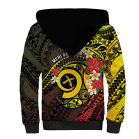 Vanuatu Christmas Sherpa Hoodie Vanuatuan Pig Tusk - Meri Krismas!