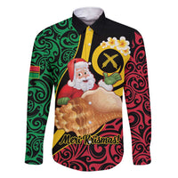 Vanuatu Christmas Family Matching Short Sleeve Bodycon Dress and Hawaiian Shirt Vanuatuan Conch Shell - Meri Krismas!