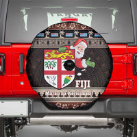 Fiji Christmas Spare Tire Cover Fijian Masi Marau na Kerisimasi! - Brown