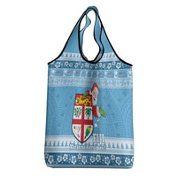 Fiji Christmas Grocery Bag Fijian Masi Marau na Kerisimasi! - Blue