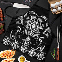 Black Ngaru Taniko With Aotearoa Maori Tattoo Apron - Polynesian Pride