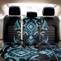 Blue Ngaru Taniko With Aotearoa Maori Tattoo Back Car Seat Cover