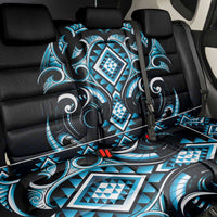 Blue Ngaru Taniko With Aotearoa Maori Tattoo Back Car Seat Cover