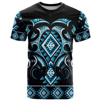 Blue Ngaru Taniko With Aotearoa Maori Tattoo T Shirt