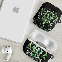 Green Ngaru Taniko With Aotearoa Maori Tattoo AirPods Case LT14 - Polynesian Pride