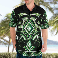 Green Ngaru Taniko With Aotearoa Maori Tattoo Hawaiian Shirt