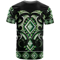 Green Ngaru Taniko With Aotearoa Maori Tattoo T Shirt