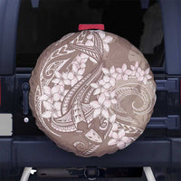 Polynesia Hammerhead Shark Tattoo With Plumeria Lei Spare Tire Cover