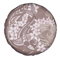 Polynesia Hammerhead Shark Tattoo With Plumeria Lei Spare Tire Cover