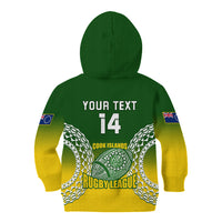 Personalised Cook Islands Rugby Kid Hoodie Pacific Go The Kukis Gradient Style LT14 - Polynesian Pride