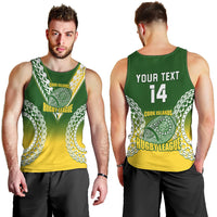 Personalised Cook Islands Rugby Men Tank Top Pacific Go The Kukis Gradient Style LT14 - Polynesian Pride
