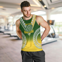 Personalised Cook Islands Rugby Men Tank Top Pacific Go The Kukis Gradient Style LT14 - Polynesian Pride