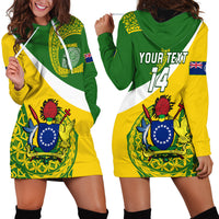 Personalised Cook Islands Rugby Hoodie Dress Pacific Go The Kukis Sporty Style LT14 - Polynesian Pride
