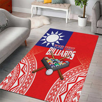 Personalised Taiwan Billiards Area Rug Eight-ball Pool Polynesia Tattoo - Polynesian Pride