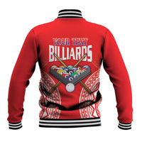 Personalised Taiwan Billiards Baseball Jacket Eight-ball Pool Polynesia Tattoo - Polynesian Pride