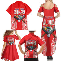 Personalised Taiwan Billiards Family Matching Summer Maxi Dress and Hawaiian Shirt Eight-ball Pool Polynesia Tattoo - Polynesian Pride