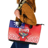 Personalised Taiwan Billiards Leather Tote Bag Eight-ball Pool Polynesia Tattoo - Polynesian Pride