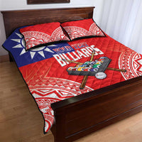 Personalised Taiwan Billiards Quilt Bed Set Eight-ball Pool Polynesia Tattoo - Polynesian Pride