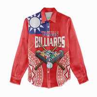Personalised Taiwan Billiards Women Casual Shirt Eight-ball Pool Polynesia Tattoo - Polynesian Pride
