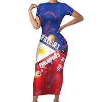 Personalised Philippines Billiards Family Matching Short Sleeve Bodycon Dress and Hawaiian Shirt Cue With Balls Flag Style - Polynesian Pride