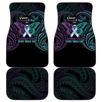 Suicide Awareness Memorial Car Mats I Wear Purple and Teal For Someone I Miss - Polynesian Pride