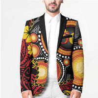 Celebrating 50 Years Papua New Guinea Blazer Aboriginal Mix Papuan Pattern - Polynesian Pride