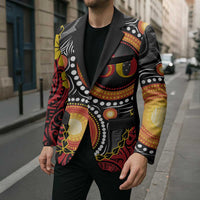 Celebrating 50 Years Papua New Guinea Blazer Aboriginal Mix Papuan Pattern - Polynesian Pride