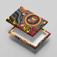 Celebrating 50 Years Papua New Guinea Canvas Wall Art Aboriginal Mix Papuan Pattern - Polynesian Pride