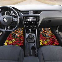 Celebrating 50 Years Papua New Guinea Car Mats Aboriginal Mix Papuan Pattern - Polynesian Pride