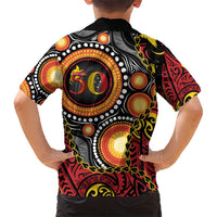 Celebrating 50 Years Papua New Guinea Hawaiian Shirt Aboriginal Mix Papuan Pattern - Polynesian Pride