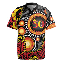 Celebrating 50 Years Papua New Guinea Rugby Jersey Aboriginal Mix Papuan Pattern - Polynesian Pride