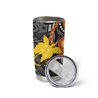 Celebrating 50 Years Papua New Guinea Tumbler Cup Aboriginal Mix Papuan Pattern - Polynesian Pride