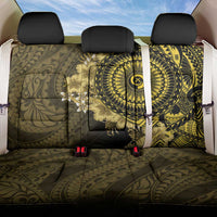 Vanuatu Back Car Seat Cover Hibisus Polynesian Pattern Gold - Polynesian Pride