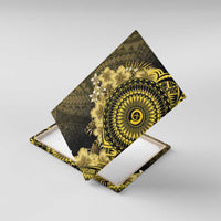 Vanuatu Canvas Wall Art Hibisus Polynesian Pattern Gold - Polynesian Pride