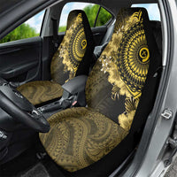 Vanuatu Car Seat Cover Hibisus Polynesian Pattern Gold - Polynesian Pride