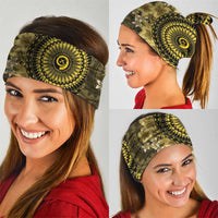 Vanuatu Neck Gaiter Hibisus Polynesian Pattern Gold - Polynesian Pride