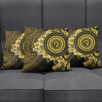 Vanuatu Pillow Cover Hibisus Polynesian Pattern Gold - Polynesian Pride