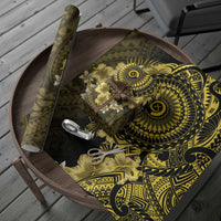 Vanuatu Wrapping Paper Hibisus Polynesian Pattern Gold - Polynesian Pride