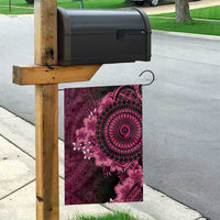 Vanuatu Garden Flag Hibisus Polynesian Pattern Pink - Polynesian Pride