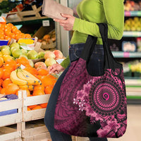 Vanuatu Grocery Bag Hibisus Polynesian Pattern Pink - Polynesian Pride