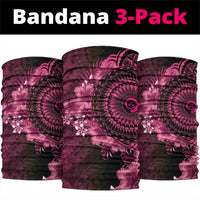 Vanuatu Neck Gaiter Hibisus Polynesian Pattern Pink - Polynesian Pride