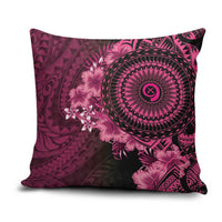 Vanuatu Pillow Cover Hibisus Polynesian Pattern Pink - Polynesian Pride