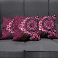 Vanuatu Pillow Cover Hibisus Polynesian Pattern Pink - Polynesian Pride